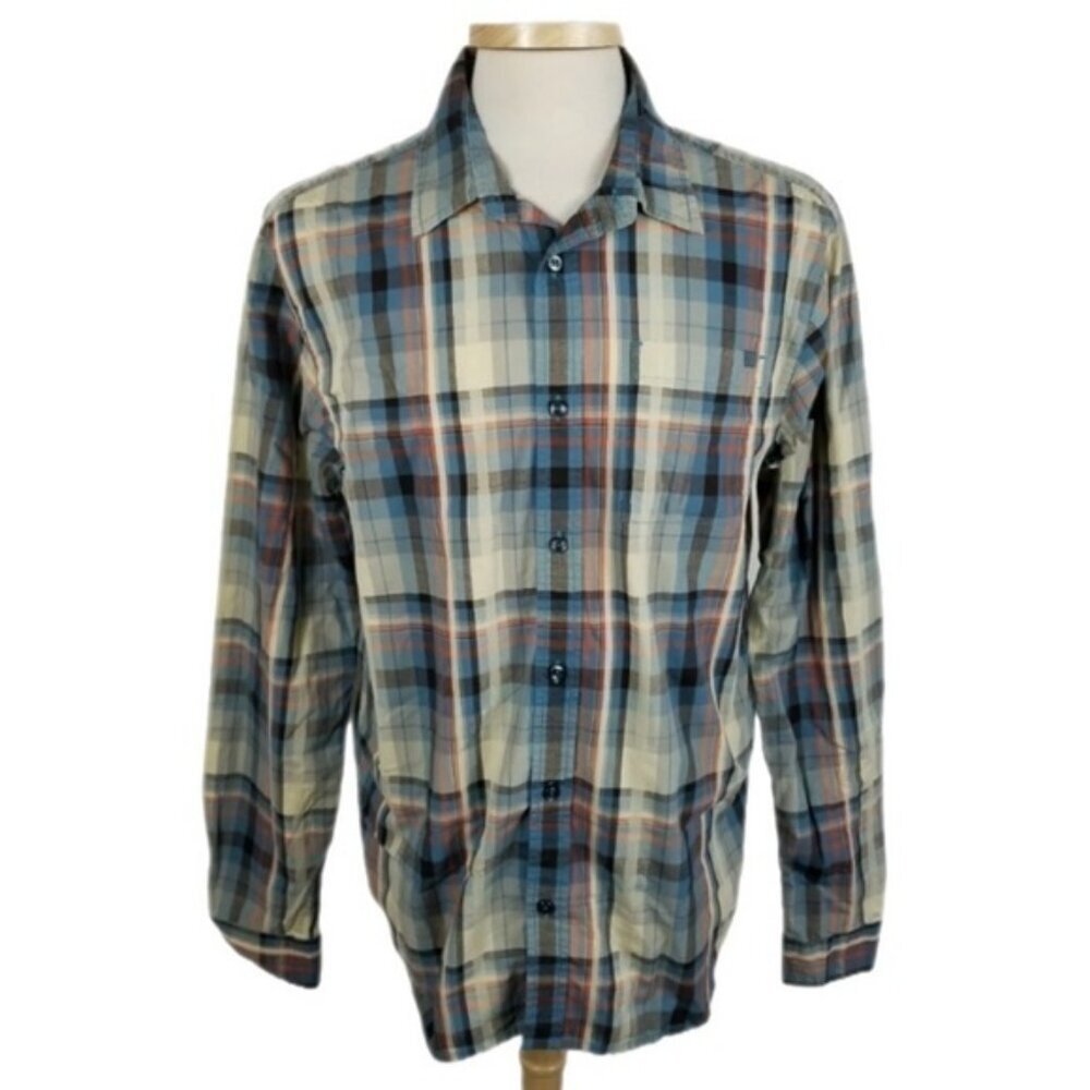 Prana Large Button Front Long Sleeve Shirt